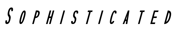 Sophisticated Slims font preview